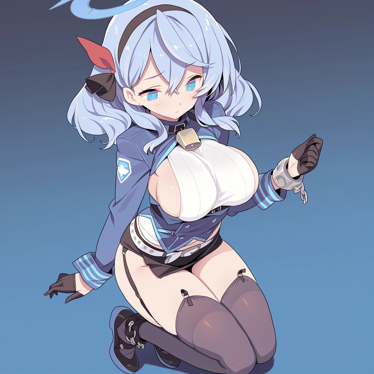 girl body shape,((short wathet haired,a furry blue girl wearing a brown sailor dress)),horns,surprised and shy expression, looking at the camera, detailed yellow eyes,((full body furry)), (best quality,4k,8k,highres,masterpiece:1.2),ultra-detailed,(realistic,photorealistic,photo-realistic:1.37), professional, vivid colors,furry,breasts focus,Embarrassing,((cum on)),tears,open the mouth