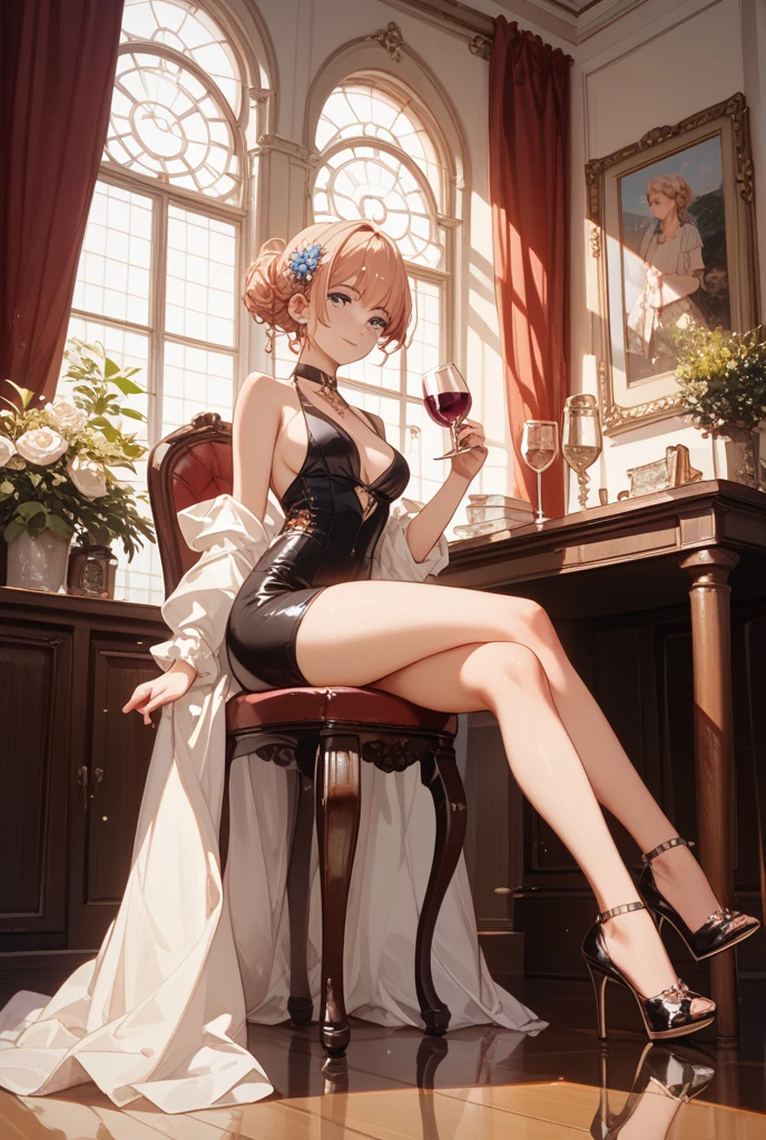 (Highest quality,4K,High resolution,masterpiece:1.2),Very detailed,Realistic:1.37,,(whole body, legs and 靴 visible: 1.2),、The thief、Thief、10 convictions、Criminal Woman、bad woman、To rob、Raiding the store、Anime Style、Storytelling、、beautiful girl、とてもcute天使、Pink Gothic Dress、cute、Baby Face、smile、Long skirt、Blood splatter,(Blood splatter:1.1),Black long boots、(クレイジーなsmile:1.3)、クレイジーなsmile, beautiful, Delicate facial features, Sharp Eye, Sharp Fangs, Mouth very open, Bare your teeth,Sharp teeth like a beast, Very wide lips, Very wide mouth, Vermilion cheeks,、Big Breasts、Hair band