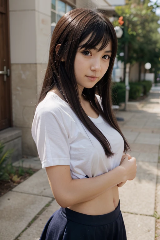 masutepiece、Highest quality、An illustration、Super detailed、細部までこだわったHigh resolution、8k wallpaper、Perfect dynamic composition、Beautiful detailed eyeedium Hair、Center of chest、Natural color lip、Random sexy poses、cute、mini skirt、Cute 15 year old Japanese high school girl、slender、(Raw photo:1.2)、(Photorealistic)、Beautiful detailed girl、Very detailedな目と顔、Beautifully detailed eyes、Huge file sizes、High resolution、Very detailed、Highest quality、[Masterpiece:1.6]、Very detailed、Finely detailed、Highest quality、8k wallpaper、