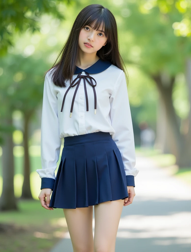 hight resolution、high-level image quality、8K、Real live-action、Raw photography、top-quality、​masterpiece、masutepiece、Erotic、Pupils、Pink bra,de pele branca,kne,(Black pantyhose),Detailed panty patterns、panties focus、pink color panties、Tiny panties、absurderes,a small face、huge-breasted、Parting the bangs from the middle、Forehead visible,(a cold expression<Tight eyes,glares,Bullish,Thin anger)、​masterpiece,top-quality、超A high resolution,Raw photo,ren,Beautiful fece,One Person, 独奏,Dark look,Small breasts,fullllbody、Very nice、JK school uniform,hi-school girl,A Japanese Lady,is standing,（Photorealsitic：1.37）、Photon mapping,Light blue ribbon,Realistic、Cute little face,Brown-eyed、Black socks、22year old、(Red bow tie)、Radio City、Physically Based Rendering、Foreground、depth of fields、Blurry background、a picture,The girls、Body,beauty legs, Long legs, Thin leg,Long bob cut,(Bangs are visible), hair, s lips, Blue_The eye, nosesoft,(PINK SHIRT), (Navy pleated skirt), Navy blue uniform jacket、White Sweater Vest、Knees are visible,Sheer clothing,, Thigh, Black cotton socks,Nogizaka Idol, 女優, Japanese ido、Sparkling eyes、shiny lip、