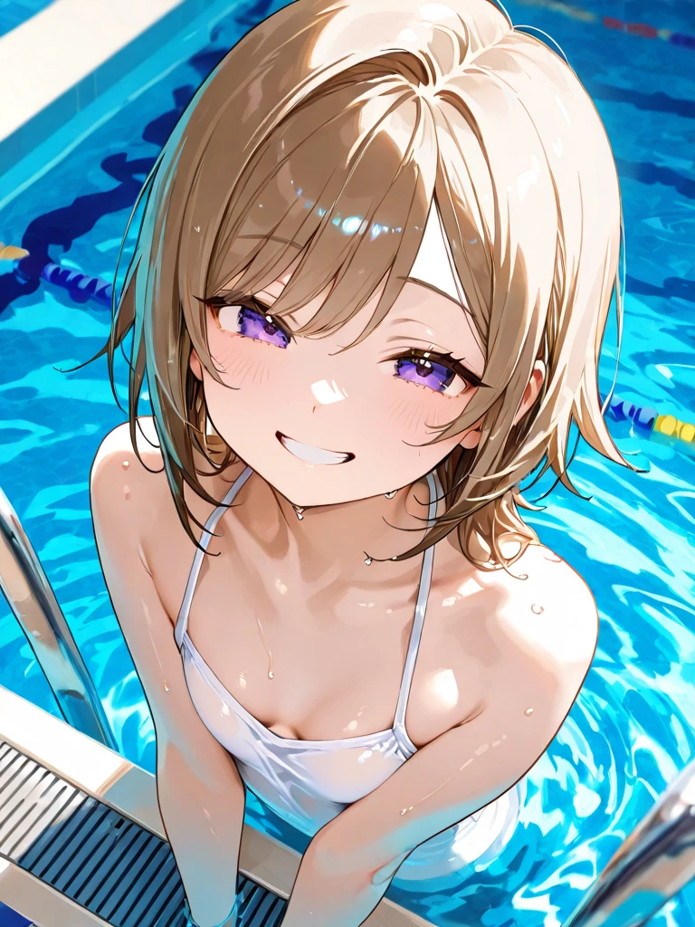 ((Highest quality、、masterpiece:1.3)), Upper Body、Long legs、Sharp focus:1.2, Beautiful woman with perfect figure:1.4、(Smiling:1.2), double eyelid、30-year-old female、Sexy pose、((((Close your mouth、One Woman、bikini)))),(((((one women,poolside:1.5)))))