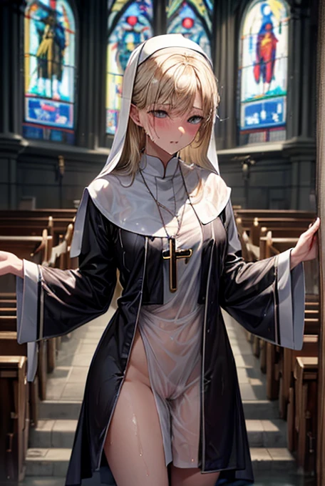 pieces fly、masterpiece、highest quality、Super detailed、High resolution、High resolution、8K portrait、Unity 8k壁紙のHigh resolutionCG、unity 8k wallpaper、cute type little:1.5、:1.5、Highly detailed CG unity 8k wallpaper、realistic、real person、cute type little、 portrait photography、shiny skin、High resolution、(:1.2)、(1 girl)、beautiful clear eyes、very detailed explanation、delicate face、nice lips、slender body、Same with big breasts thin waist、thin legs、(church:1.6)、
1 girl, cute type, perfect face, seriously, (blush:1.5),((There are a lot of people nearby:1.4))
Same with big breasts,((Scapula:1.2)),(((clothing lift:1.5))), (((I have nipples))), Detailed description vagina,show vagina,spread legs,spread ,((cum in vaginas:1.3))