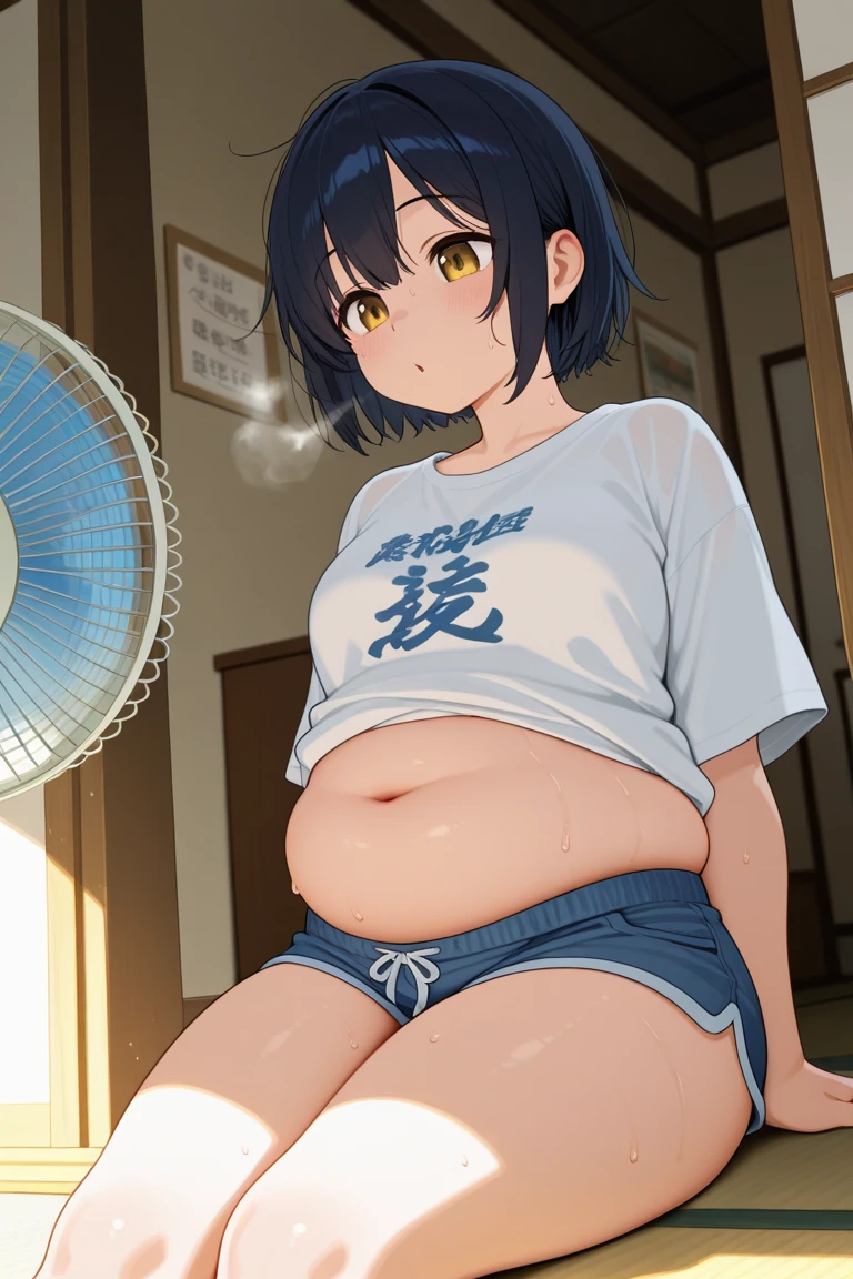 masterpiece, best quality,ultra detail, <lora:anmnr01:0.3> <lora:add_detail:0.5>,<lora:GoodHands-vanilla:0.8>, petite,ahoge,blush,shy<lora:ushio_kantaicollection:0.7>,ushio, large breasts , tanktop,shortpants,beach, <lora:Icy Cold Comics:1>(comic_panel_layout),speech bubble