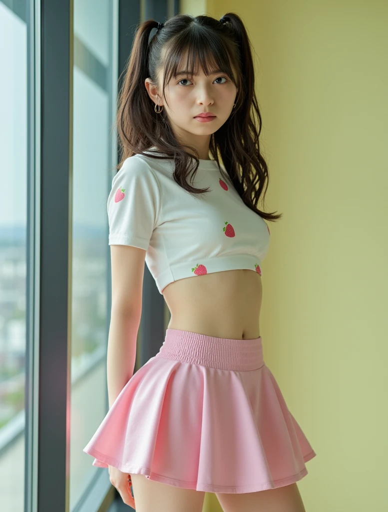 girl in a pink shirt and skirt posing for a picture, hinata hyuga, hinata hyuga from naruto, sui ishida with black hair, kotegawa yui, nico robin, kimi takemura, she has black hair, as an anime character, inspired by Kusumi Morikage, misato katsuragi, from naruto
