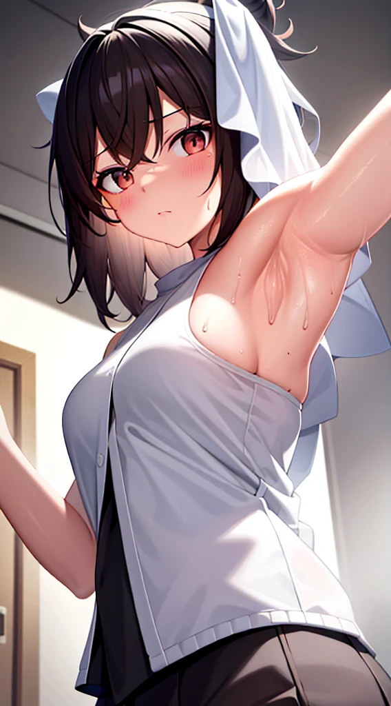 nsfw,Completely naked、(Beautiful nipples)、((Small Breasts)),((1Middle-aged man and 1girl, vaginale, Sex ))、Mr.々Position、(Random pose)、Shot from a random angle、Highest quality、Very delicate and beautiful、((Very short bangs))、((Bangs))、Light shiny brown hair、The hair is light、((Short Bob))、Cute face、Young face、Cute like an idol、Yellow Eyes、Are thin、Slim figure、Short、(Child body type)、((Lots of sweat))、(The background is a school classroom)Embarrassed face、Open Mouth、Troubled face、Red face、Pink Bra、Sperm is released、Lots of sperm、