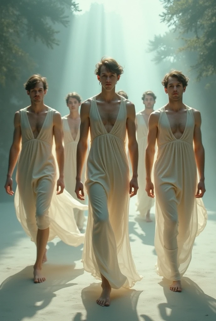 Men in nude dress 