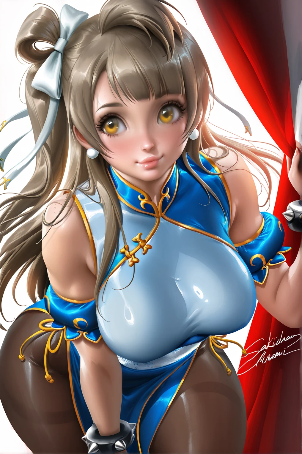 Chun li mostrando o bundao de quatro nua