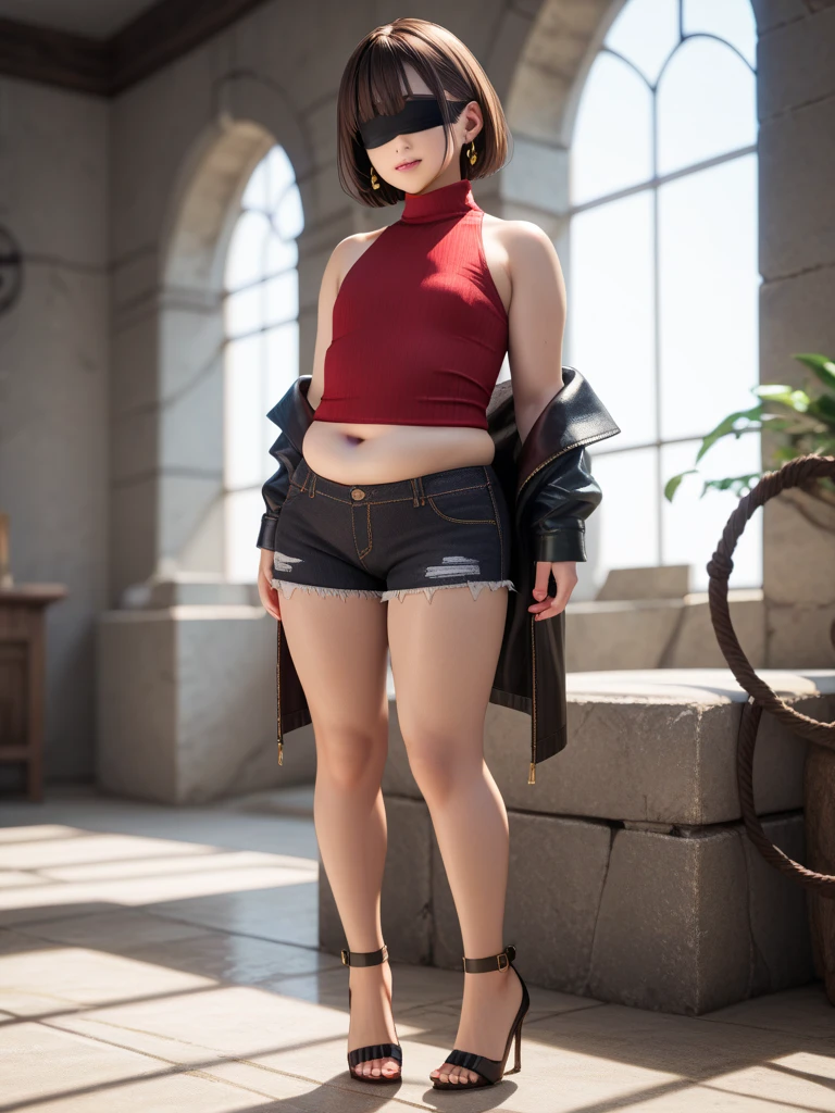 Kasumi, brown eyes, Red Hair, (best quality, ultra detail), (realistic:1.37), beautiful and detailed face, ultra-realistic texture, Delicate face, delicate body, red lipstick, bright colors. high definition, 8K. a soft, beautiful smile