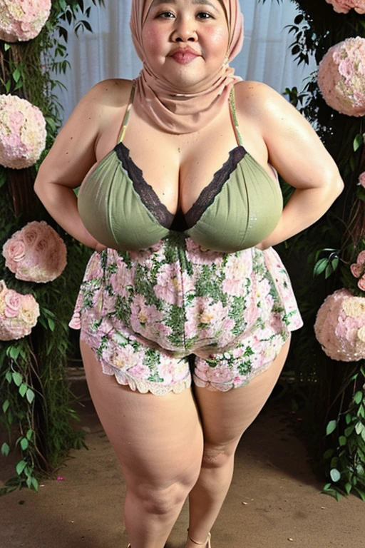 Sharp Focus: 1.2, Perfect Figured Pretty Woman: 1.4, Slender Abs: 1.2, (((Salmon Pink Hair, Big: 1.4)), Indoors, Bedside, Highly Detailed Face and Skin Texture, Detailed Eyes, Double Eyelids, ((??????)))), Cute, (Big Buttocks)), 8K, Earrings, Looking at the Camera, Collar and Lead, Long Wavy Hair, Hair Accessories, Big Breast Cleavage, 26 Year Old Woman, Gal, Super High Leg Cut Panties, Sting, Pregnant, ?????? Smile, ?????? Moss Green Lingerie, Obese Body, Full Body Photo, See-Through Panties, Wide Ass, Chubby Body, Pregnant