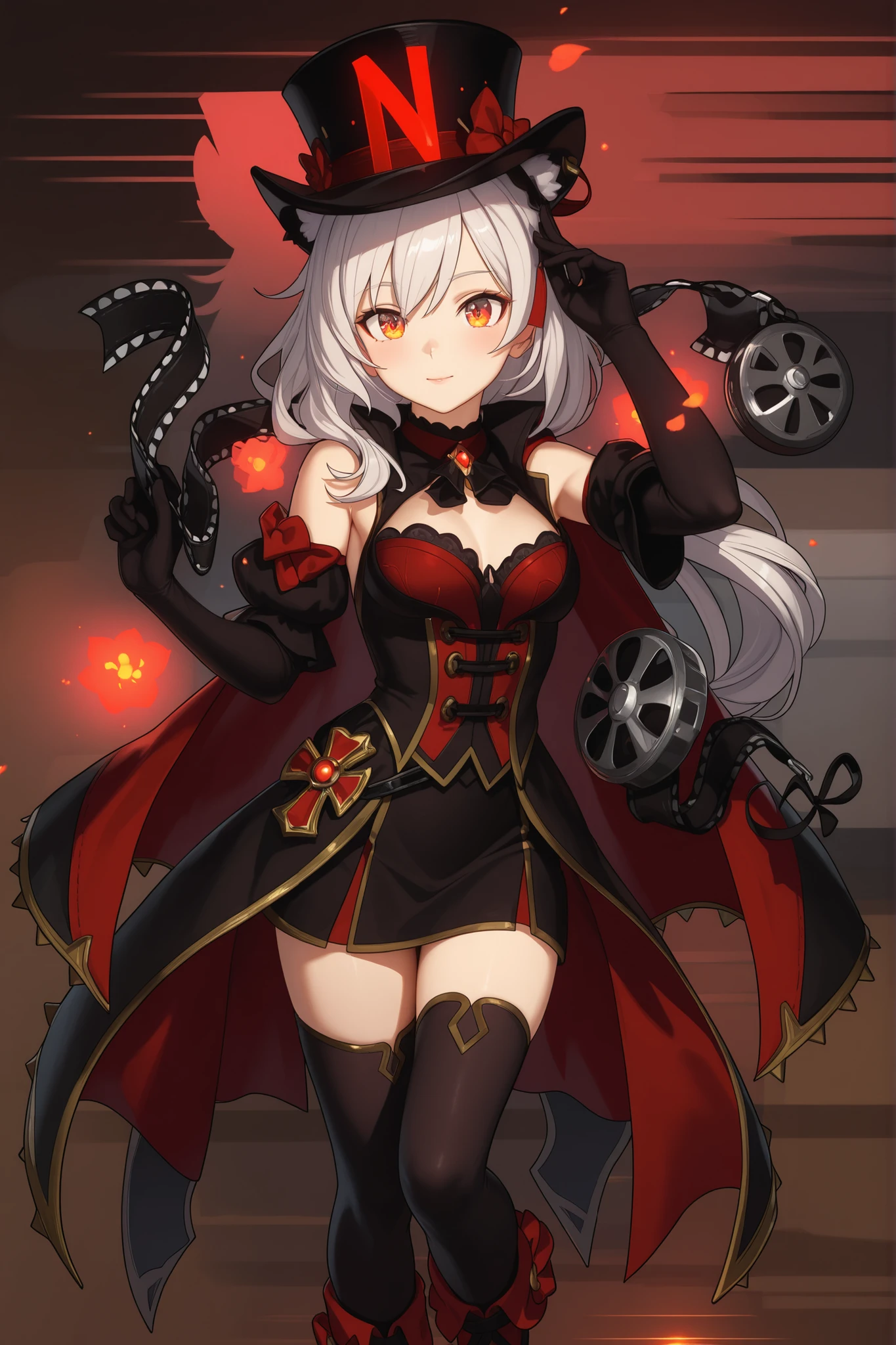 gran calidad ++ Extremely detailed high resolution, very aesthetic, ojos expresivos, (((Cara perfecta))), (((face symmetrical))), ((good anatomy)), (((manos perfectas))), (((8k))), UHD, Fondo de pantalla HD, (((alta calidra detallada, (((1girl))), (((Date A Live))), (((Kurumi))), (((Illyasviel von Einzbern))), (((age progression))), ((((cuerpo completo)))), (((heterochromia))), (((cabello negro))), (((Milficación))), (((hembra madura))), (((hombros estrechos))), (((pechos grandes))), (((cintura estrecha))), (((dress))), (((bow))), (((ribbon))), (((gothic fashion))), (((gothic))), (((18 year old beautiful girl))), Dedos detallados, Dedos precisos, Manos no antinaturales, strange eye, ojos rojos, escote, colas gemelas de pelo negro,
