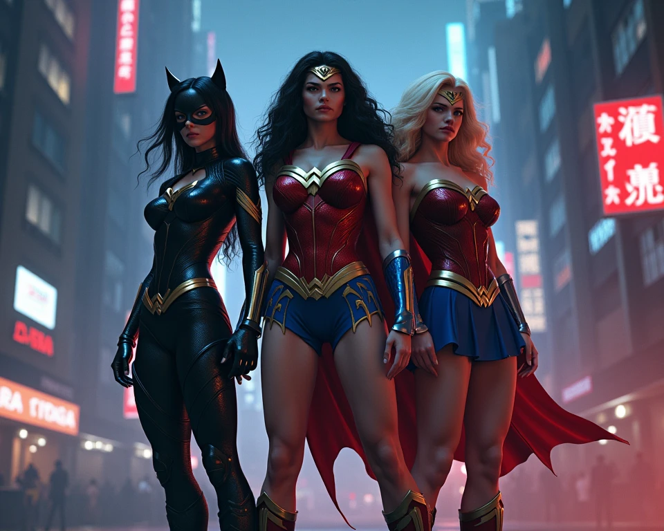 (best quality,4k,8k,highres,masterpiece:1.2),ultra-detailed,(realistic,photorealistic,photo-realistic:1.37),HDR,UHD,studio lighting,extreme detail description,professional,vivid colors,bokeh,fast-paced,speedy,energetic,explosive,captivating,action-packed,thrilling,superhero female superhero,fast running motion blur,beautiful detailed eyes,beautiful detailed lips,extremely busty,exposed midriff,deep exposure of cleavage,confident expression,flowing long hair,fitted superhero costume,striking colors,dynamic pose,tall and slim figure,fierce and determined,flying cape urban cityscape,Bangkok skyline,busy streets and traffic,neon lights and billboards,tall buildings and skyscrapers,modern architecture,street vendors and food stalls,colorful street art and murals,people and cars rushing by,dynamic and bustling atmosphere,blurred motion effects,implied speed and motion electrifying energy,crackling lightning bolts,sparkling energy trails,smoke and dust in the air,blurred background with streaks of light,expressive lighting and highlights,dramatic shadows and contrasts,high contrast between foreground and background,vibrant and saturated colors,playful use of light and shadows dynamic composition with diagonal lines,guiding the eye from foreground to background,sense of depth and movement,implied speed lines and motion blurs,sense of urgency and action,focus on the female superhero at the center of the image,showcasing her power and speed,creating a visually stunning and captivating scene