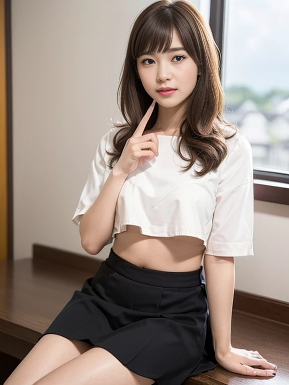 Super Detailed Face, Detailed lips, beautifully detailed eyes, age19. 1 japanese girl,(Raw photo, Best Quality), (Realistic, Photorealsitic:1.4), masutepiece, extremely delicate and beautiful, Extremely detailed, 8k wallpaper, amazing, finely detail, extremely detailed CG Unity, hight resolution, 、perfect anatomy body proportions, NSFW , masutepiece、Model Standing、light lace pants、dental malocclusion, White tight t-shirt、Brown hair, lace material dress dress, Show me all my panties, i#39;i#39;I'm definitely wearing a skirt、Lift skirt hem、panties focus、too bright natural light、Sunshine、Detailed lace panty pattern、black thong、while standing, Lift up your skirt and show your black panties to the camera、Beautiful alignment 、Lift up the skirt 、Please show your black panties to the camera、 Slim body, Body type of slender model、Beautiful posture、Yes NSFW