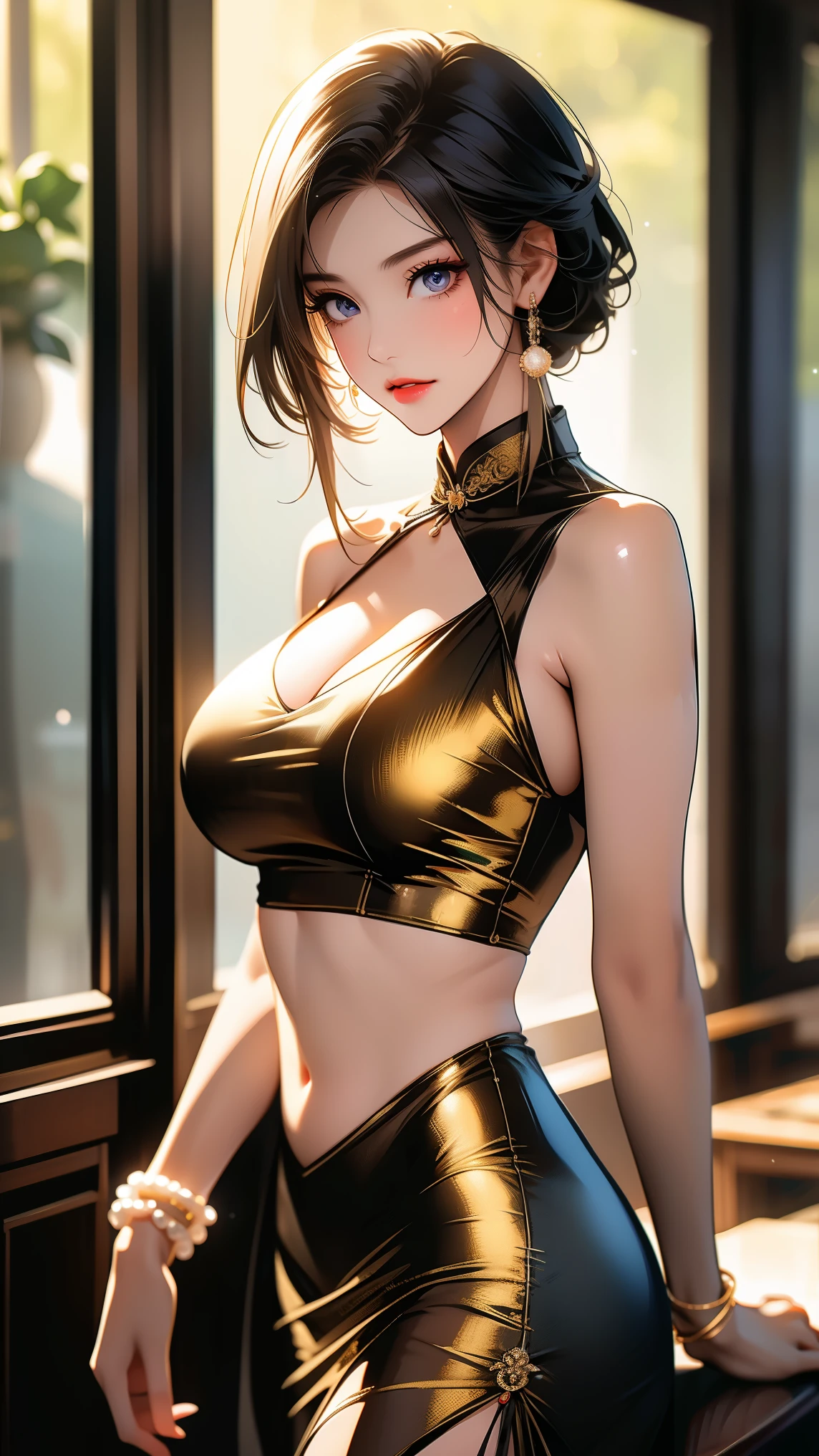 ((facial portraits, upper-body, close-up)),(best quality,4k,8k,highres,masterpiece:1.2),ultra-detailed,(realistic,photorealistic,photo-realistic:1.37),(1girl),(18years old),(((irene1:1.2))),(((Excella_er5:1.2))),(sharp focus:1.5),pearl skin,(skin pores:1.1),extremely detailed face and skin texture,(skin texture:1.1),black hair,tall and slender body,(192cm tall),thin and delicate figure,graceful posture,strong and defined muscles,flawless skin,defined abs,perfect curves,feminine appearance,embodying elegance and beauty,cleavage breasts,((wearing a (yellow) shirt dress)),vibrant color,extremely detailed and realistic clothes,(colorful),(film grain:1.3), colorful lighting,expressive faces,vivid eyes,dynamic poses,dramatic chiaroscuro,professional studio settings,creative composition,glowing highlights,subtle shadows,emotional expressions,authentic emotions,insta-worthy,high-fashion styles,lively backgrounds,individual character traits,unique personalities,powerful gazes,precise facial features,life-like hair textures,surreal elements,dreamy atmosphere,masterful brushstrokes,instantly captivating,mesmerizing gaze,natural beauty,realistic lighting effects,capturing the essence of the subject,unforgettable expressions.