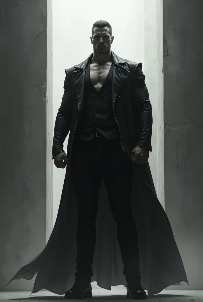 a handsome young man, half demon half human, sculpted by the gods, full body, muscular, intricate detailed face, hyperrealistic, highly detailed, cinematic lighting, dramatic colors, dark fantasy, chiaroscuro, moody atmosphere