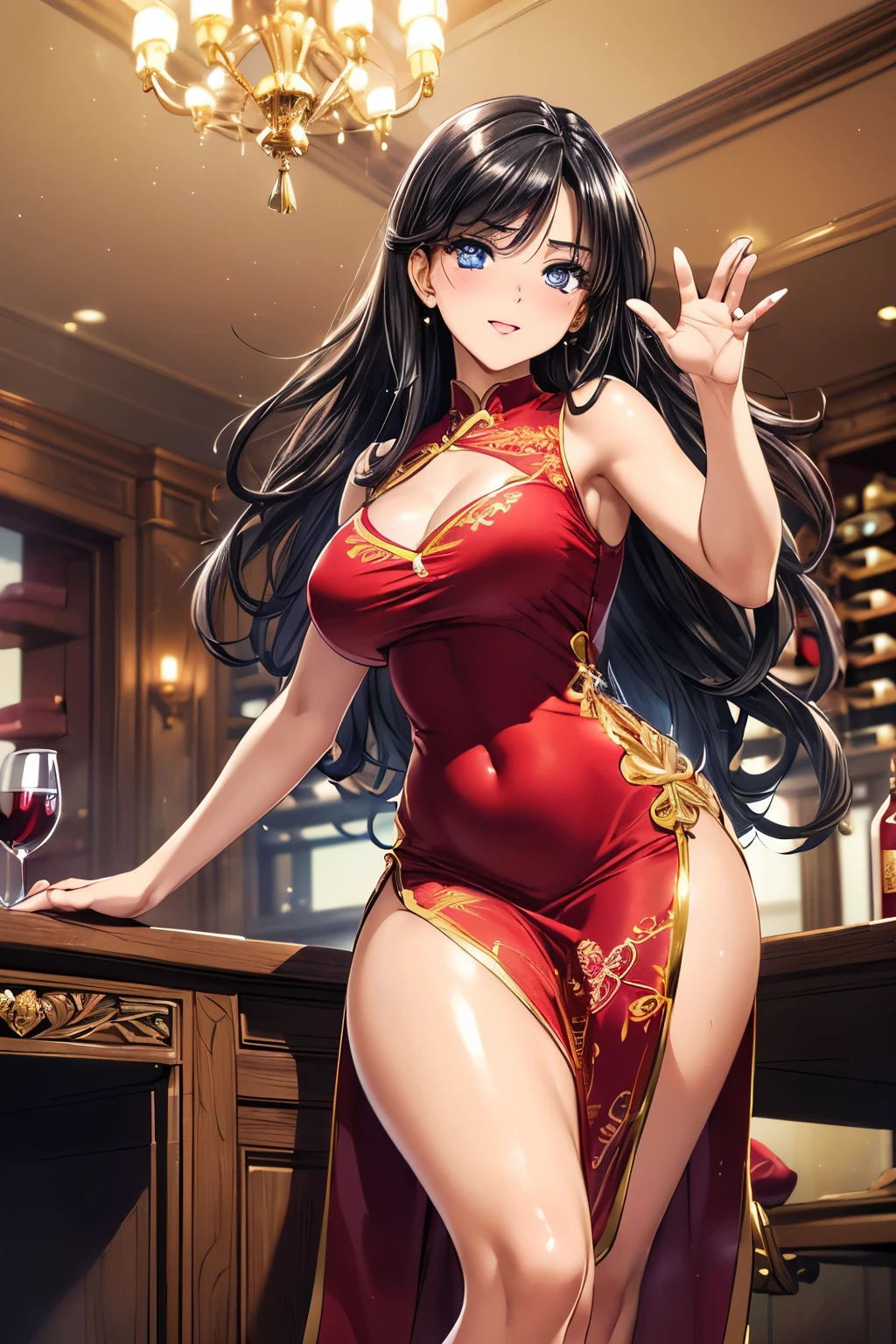 Positive Focus、top-quality、hight resolution、super precision、8K、(1人の女性)、(((extra detailed face)))、8 head body、
Colorful、Fine skin、Deep slit、
Beautie、Bright expression、resplendent smile、red blush、plump eyes、Eyes sparkle、(((Longhaire)))、
(((Luxury cheongsam)))、(((green cheongsam dress)))、ample breasts、thighs thighs thighs thighs、
(Downtown Japan)、(Crowds)、
Watching the viewer、 (Long)、
(((hair adornments)))、(Hide your fingertips)、(((Refers to 5 books)))、 (Composition looking up from a low position)、
