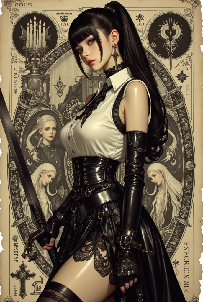 Anne Anderson, Arthur Rackham, Surreal, mysterious, strange, fantastical, fantasy, Sci-fi, Japanese anime, unconscious, dictation of thoughts, miniskirt pretty fairy on typewriter, study, perfect voluminous body, detailed masterpiece 