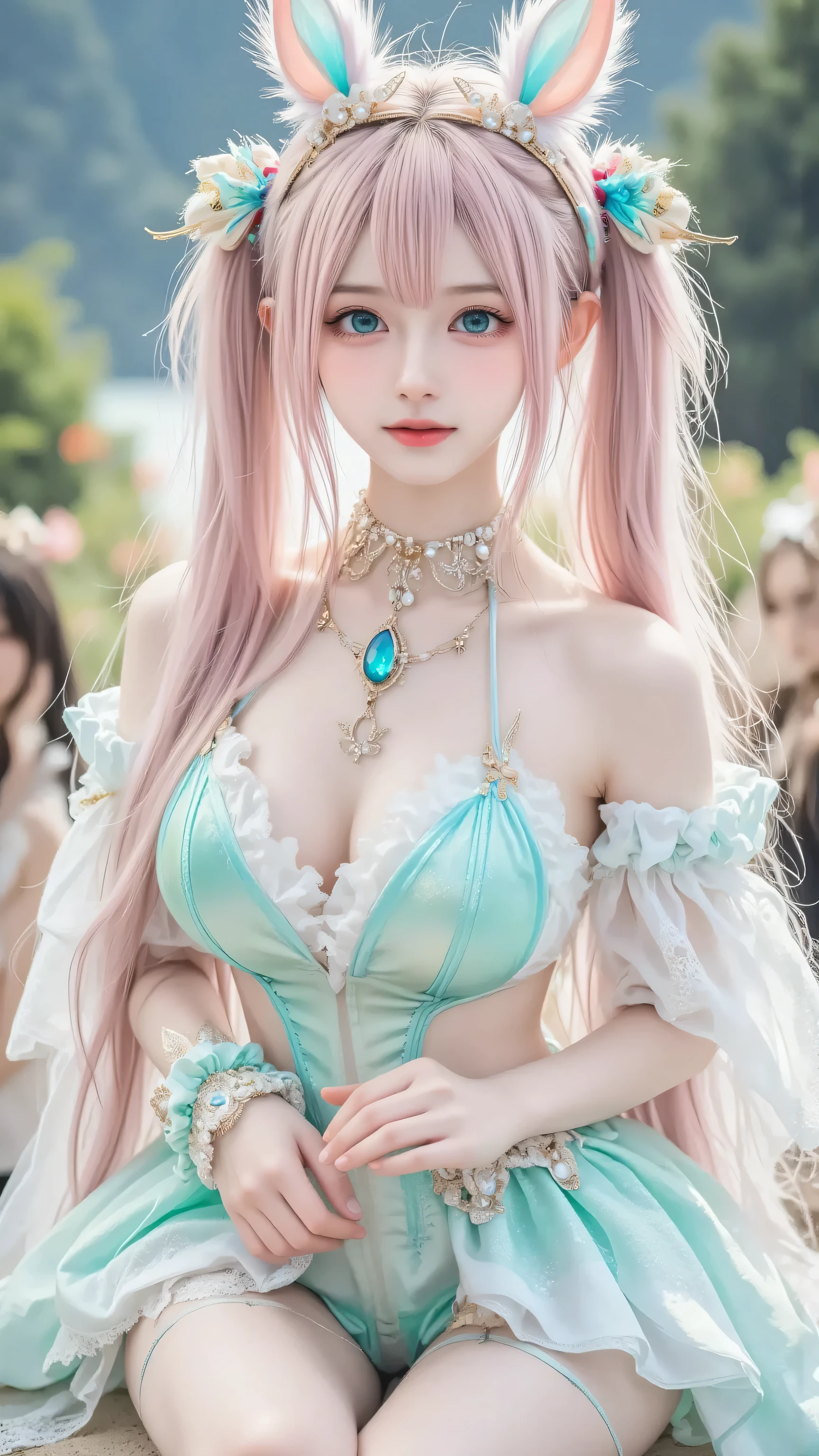 model shoot, (1 girl), long hair, pink hair, Islamic warrior, pink outfit, laces, shining:1.5, hyper realistic, super detailed, Dynamic shot, masterpiece, scene sharp détails, perfect eyes, perfect skin, perfect hands, attractive pose,