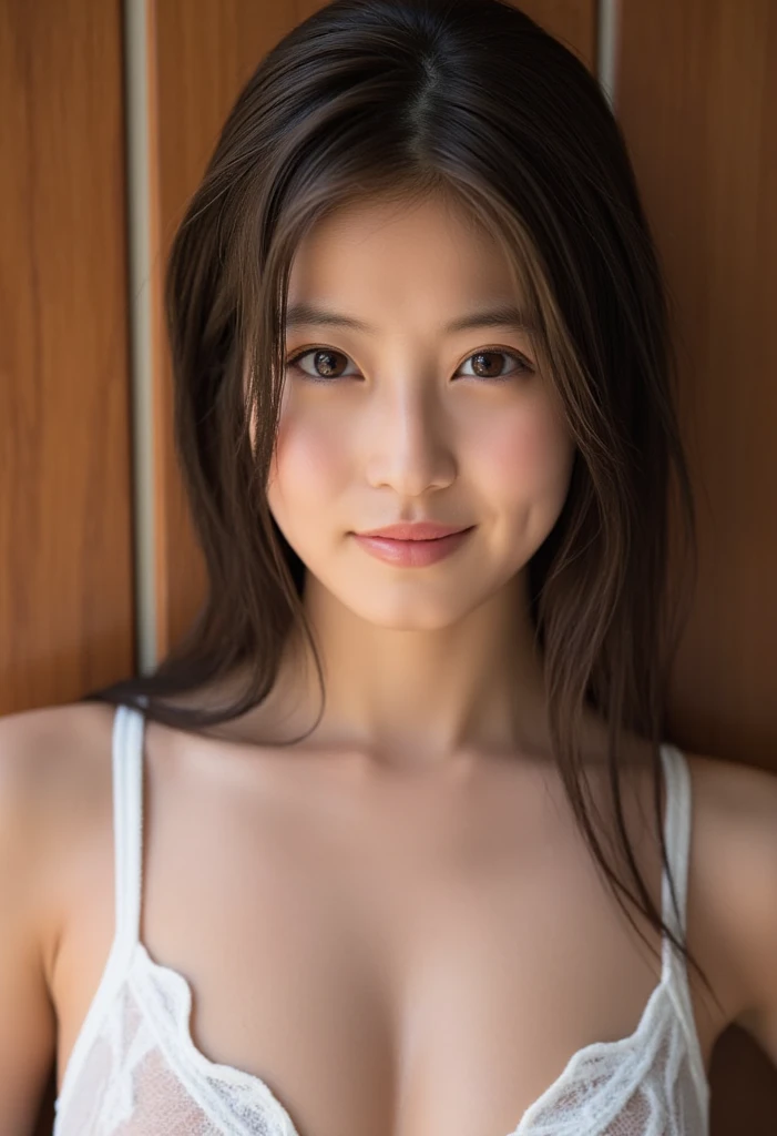 best quality, face focus, soft light, (depth of field) ,ultra high res, (photorealistic:1.4), RAW photo, (portrait:1.4) ,(from front)
1japanese girl, solo, cute, (shy, smile:1.1), (brown eyes),  detailed beautiful face, (midi_hair),
The Great Hall of a European Castle, walking,
(off shoulder shirt) 