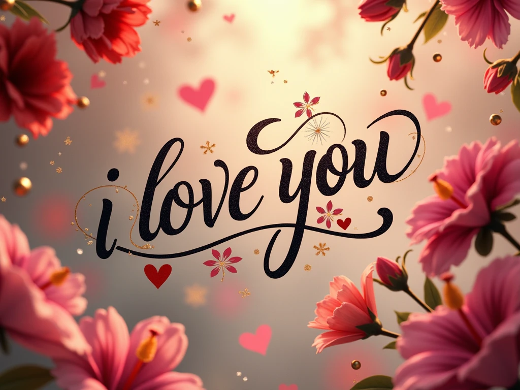 (brush stroke:1.8), (3D creative fonts:1.7), (text "I love you":1.6), (watercolor effect), (bright colors:1.2), (soft light), (subtle shading), (elegant composition), (romantic atmosphere), (Exquisite details), (dreamy atmosphere), (Captivating emotions), (artistic expression), (whimsical elements), (graceful curves), (harmonious balance), (tranquil background), (beautiful writing), (complex lines), (Dynamic movement), (subtle gradient), (unity and harmony), (expressive calligraphy), (beautiful composition), (Bold), (mobile layout), (booming curve), (overlay textures), (Bright and airy atmosphere), (lush and bright colors), (graceful brushstrokes), (elegant decoration), (Captivating visual impact), (emotional connection), (Romantic gestures), (Tender love), (Lovely emotions).