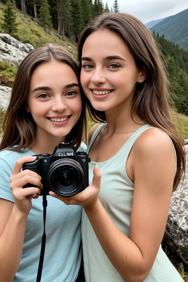 beautiful blonde hair of Russian child with a camera in his hand.,10 anos