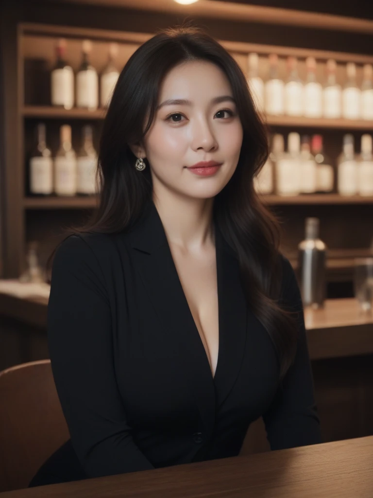 In nature、Hiking and walking、Looks 50 years old、walking state,(Practical:1.2),Wearing blazer but unbuttoned,So show your underwear,最OK品質, (Honey. staff:1), ((Break:1.2)), Arms Crossed, Smile,long legs,Super delicate skin,Cleanse pores,Japanese beautiful witch in her 40s、 perfect face, OK, (Detailed facial features), (long hair:1.3),看起来干净又OK、(Black underwear:1.6),(Deep V blazer:1.2), (Huge breasts:1.5)、necklace, 穿Black underwear,Female anchor wearing only underwear,Black panties)