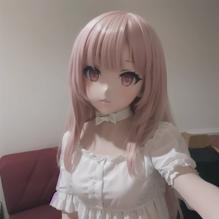 castle room,(8K,best quality, Ultradetailed:1.2), young girl, bloom, <lora:kigurumiV1:0.8>upper body