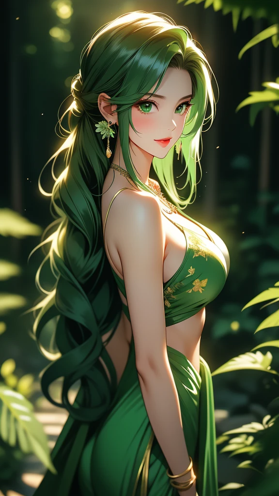 All intricate details: Exobiological: Human_Girl_Pantera Nayra
From the misty depths of the tropical jungle emerges the Nayra, a feline creature of incomparable beauty. Its slender body, perfectly adapted to navigating through dense foliage, Her fur green forest a mosaic of emerald greens and earthy browns, camouflages her perfectly among the lush vegetation, making her an invisible hunter.
head human and feline, symmetrical face, an agile and perfect girl body. Two pointed ears pick up the slightest sound, while his eyes, large and deep green like polished jade, shine with an intelligence that belies his wild nature.
Its sharp fangs, visible even with its mouth closed, reveal its predatory nature. A long tail helps it maintain balance and cling to branches as it moves through the jungle.