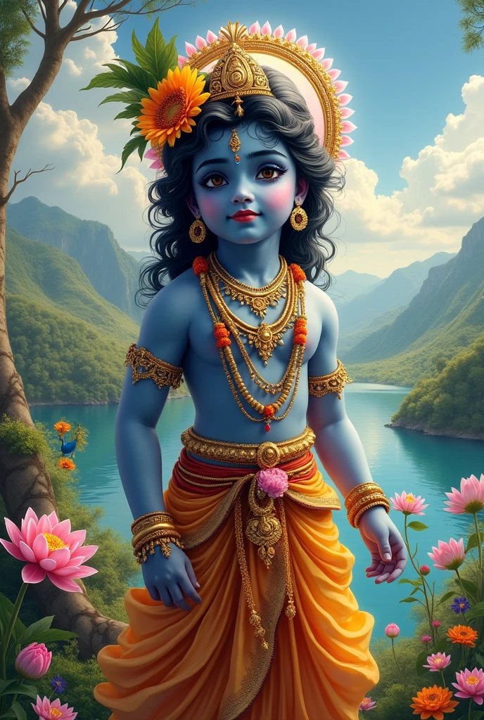 Make a image of lord krishna's birthday with the text Eventus biotech Pvt Ltd