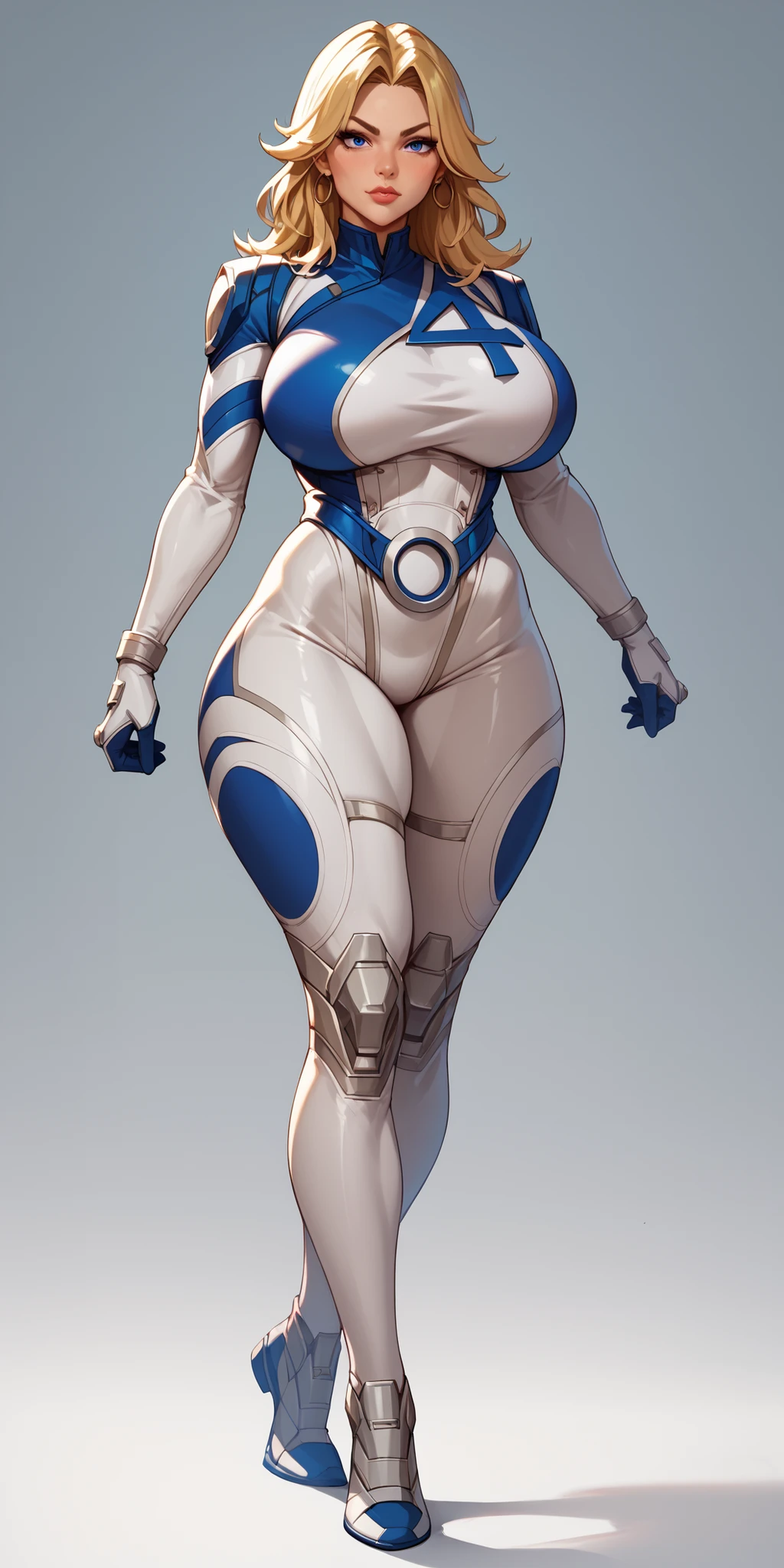((masterpiece)),(((best quality))),((character design sheet)), ((full body view)) mature face, defined cheekbones,((long hair:1.2)), Perfect Beautiful , (robot Face) ,((chrome skin:1.1)), (silver arms, silver face, silver legs) ((android woman)),((metallic android)), long Hair , Black Gothic Nun Dress , Athletic Body , ((metallic legs:1.2)), Realistic Lighting , Gothic Makeup , Posing Like a Model , Look at Viewer, cool lighting, ((cool ambiance light:1.0))high cheekbones, illustration, muscular, sexy bimbo, (gigantic breasts:1.3) ((detailed face:1.4)) beautiful woman, shiny skin, scribbles and marks,(puffy lips:1.4) , rough sketches, pose, 8k,16k, (simple background, white background: 1.3) ((cool color palette)),