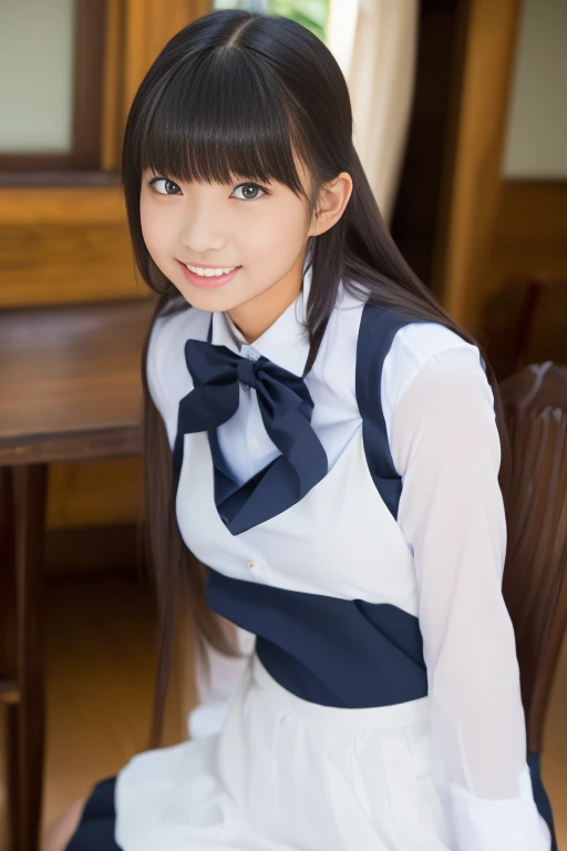 Top Quality, Ultra High Resolution, Cosplay Photo (Photorealistic: 1.4)
(1 girl in Japan), schoolgirl, idol,
((ponytail)), gray hair ribbon, hair bang, floating hair
big eyes, light smile,
Sailor uniform school uniform (((Sailor color))) Black tie, white blouse, small, sheer, short sleeves, black skirt, pleated skirt, floating skirt, black thigh high high socks, kneeling, white underwear,
garden background, sunlight, wind,