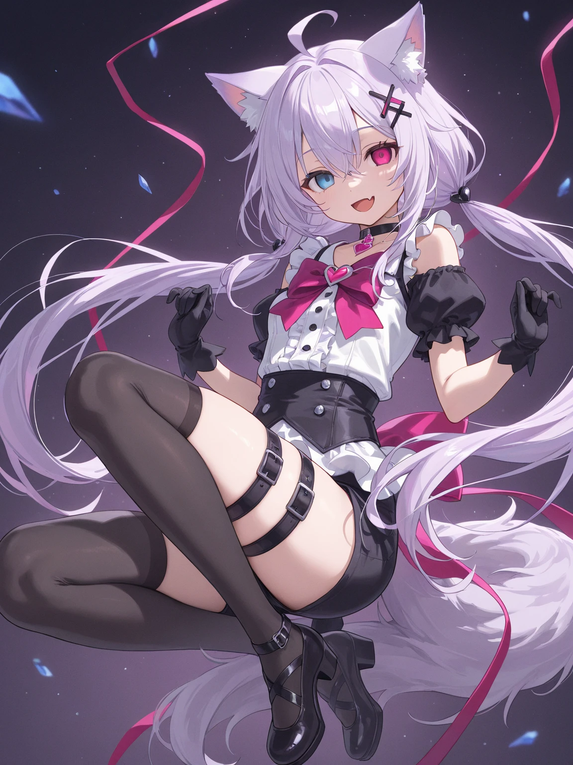 Kizi，Pink Long Hair，Pink white little dress，Expose your chest，revealing buttocks，white backgrounid