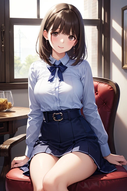 girl, Sweat, vapor, Center of chest, shy, Great hands, Looking at the audience, Cute Smile