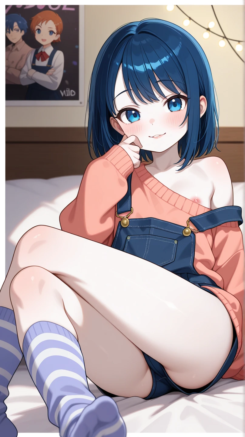 (masterpiece), (best quality), ((ultra-detailed)), (high resolution), (an extremely delicate and beautiful, super fine illustration), official art, BREAK (1girl), (:1.6), (tiny girl:1.6), (8yo)lat chest:1.4), Plump, (Thick thighs:1.8), (big ass:1.5), erect nipples, Huge areola, large nipples, (long nipples:1.4), erect nipples, oily skin, BREAK droopy eyes, emerald blue eyes, (bad mood:1.5), (clear face:1.5), (half closed eyes:1.4), BREAK (bob cut:1.3), tired hair, messy hair, Black hair color, girl wearing round black glasses, BREAK (pajamas:1.3), (white socks:1.5), BREAK (spread legs:1.4), (squatting:1.4), BREAK (Sweat:1.3), steam, humid, NSFW, BREAK (cinematic angle:1.4),BREAK (1man:1.4), (tall man:1.5), (fat man:1.3), (huge penis:1.4), BREAK (hotel room:1.4),
