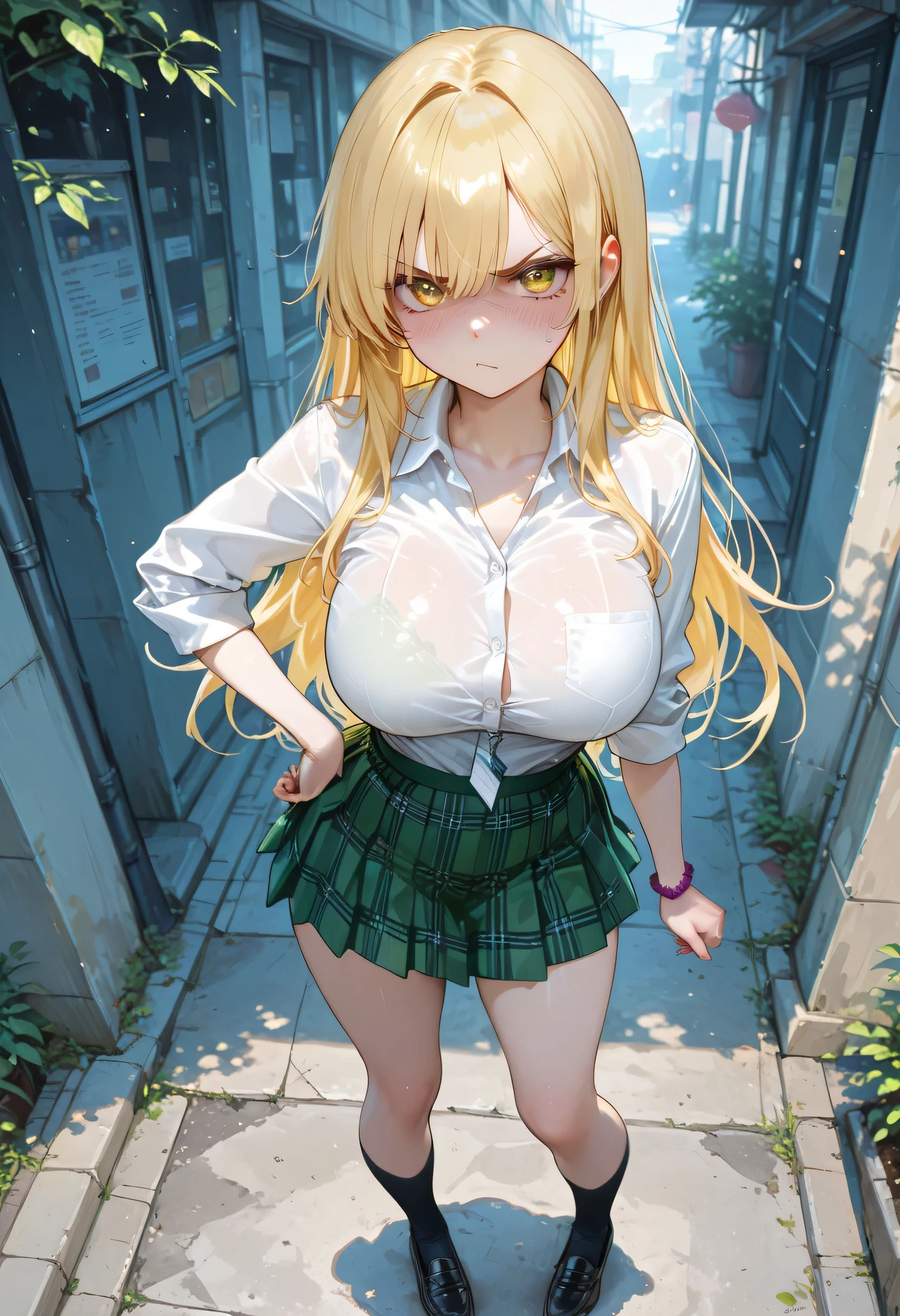 hi-school girl、爆乳、ほどいたcabelos preto e longos、cabelos preto e longos、Twisted eyes、long lashes、Cute big breasts with good style、Rolled up white underwear and skirt、Sexy pose showing underwear shorts、large boob、thighs thighs thighs thighs、Anime Style、美しいアニメのhi-school girl、シュールなhi-school girl、シュールなhi-school girl、魅惑的なan anime girl、リアルなhi-school girl、large boobが強調された、エッチなAnime Style、エッチなthighs thighs thighs thighs、エッチなthighs thighs thighs thighs、Smooth Anime CG Art、超現実的なhi-school girl、魅惑的なan anime girl、現実的なhi-school girl、Smooth Anime CG Art、an anime girl、美しいアニメのhi-school girl、美しいan anime girl、Beautiful charming anime teenage girl、Naughty anime style、フォトリアリスティックなan anime girlのレンダリング、2-workstation areola、piercings、Ear cuffs、