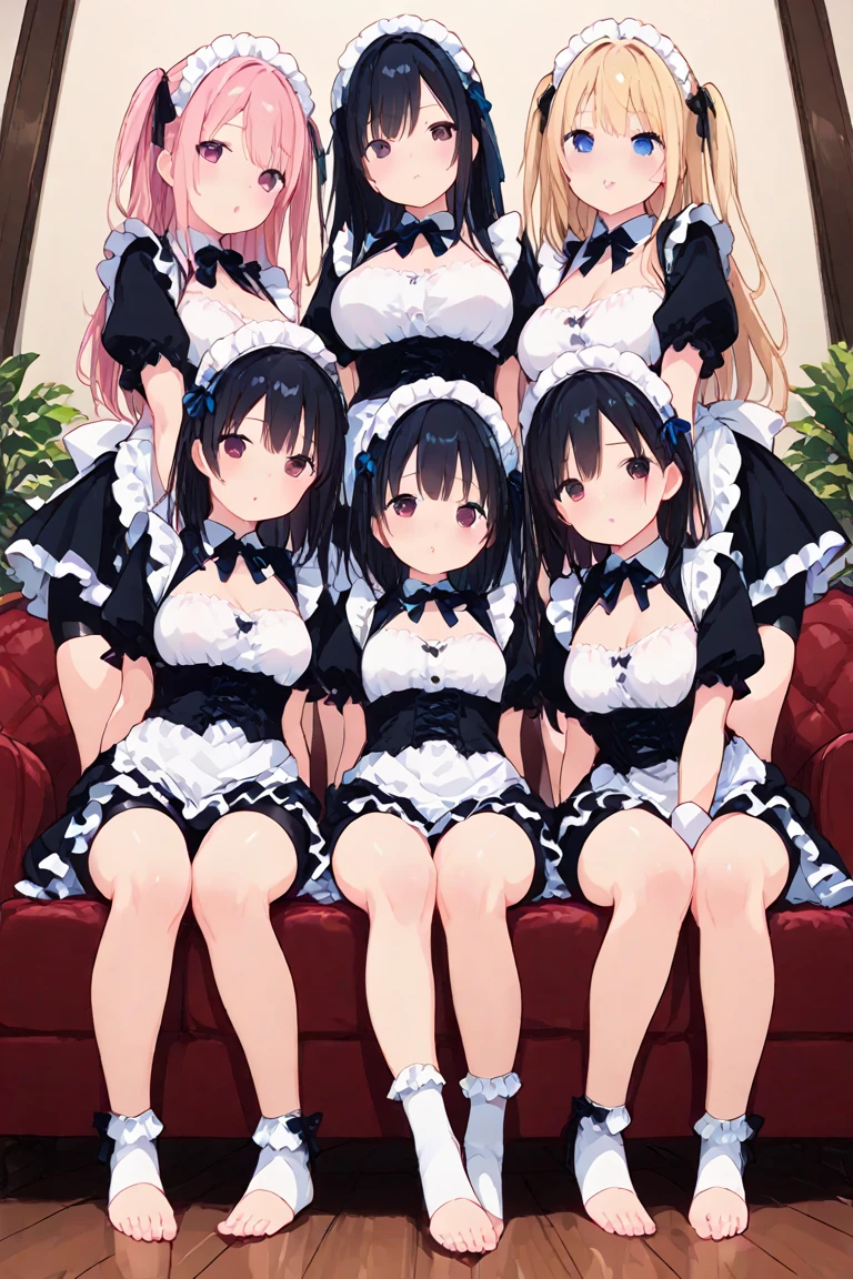 ((NSFW:1.3)),(Textured skin, Anatomically correct, Super Detail, high details, High quality, hight resolution, Best Quality, 1080p,4K),(One-person viewpoint, looking at viewer, subjective:1.4),
(Multiple girls in Western bedroom),(women's Western bedroom in night:1.3)
((Multiple girls, 10+girl with, Group photo of the girls, Group photo of the girls:1.5))
(Girls of different ages:1.5),(line up sitting:1.5),(Super Strong Super Huge gigantic breasts:1.5),(women with various hairstyles:1.5),
(inviting you to have sex),
nsfw,(enraptured face:1.4),(naughty expression:1.2),(orgasm smile:1.5),seductive smile, excited smile,
(blush, face blush, blushing:1.3),
(saliva, saliva trail, drooling:1.3),(heavy breathing, steam:1.3)
((maid, maid headdress:1.4),nsfw,(nipples peek:1.1)
nsfw, open mouth, tongue out,(Large quantities of sperm:1.5),((facial:1.5)), (sperm covered face:1.8),(cum on tongue:1.3),(cum in mouth:1.4),(cum on breast:1.3)cum on hair,
(whole body is covered with large amounts of sperm:1.3)
(pov only one penis:1.5),(face up, chest up, looking up:1.3),(pov:1.5)
nsfw, (pov:1.4), (focus breasts:1.2),(paizuri,Fellatio,,1 penis, breast concussion,:1.3),
(projectile cum from peni:1.5),