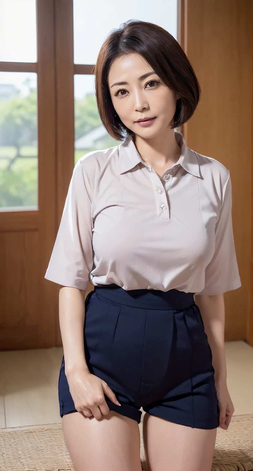 1girl, rihoshishido_jav, breasts, short hair, brown hair, blush,
wearing collared clothes, waitress attire, indoors,
detailed body, attractive body, perfect human body,
looking at viewer, shot using canon DSLR,
(ultimate quality, masterpiece, highres:1.0), realistic:1.0, photorealistic, <lora:JAV_riho_shishido_v1_epoch_12:0.8>
