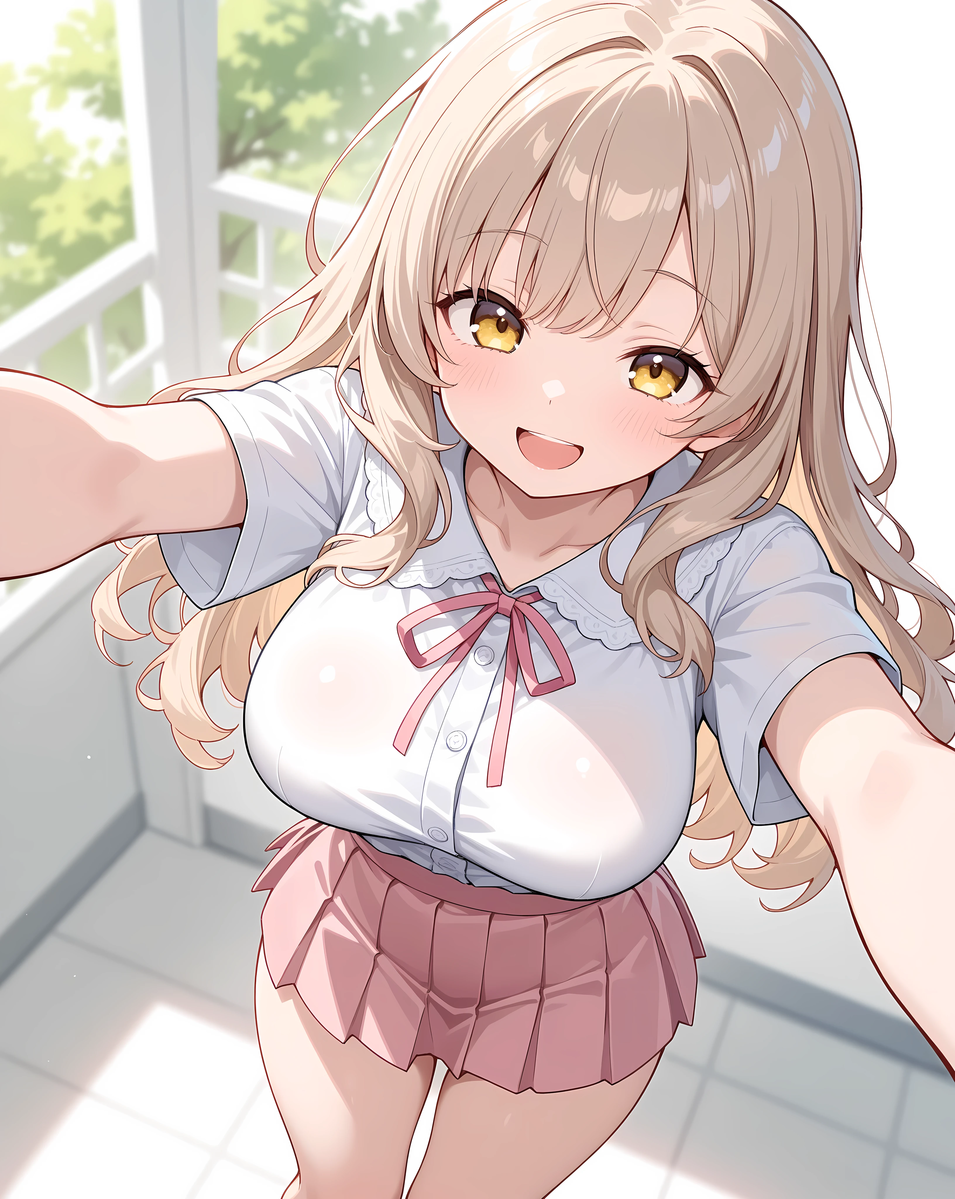 ((masterpiece, best quality)), high resolution,ultra detailed, detailed background, perfect lighting,detailed beautiful eyes,perfect pussy,1girl,nsfw,embarrassed,blush,look at viewer,steam,sweat,show off pussy,aroused,in heat,face focus,(from above:1.1), (pov:1.4),(front view:1.2),tear,fisheye lens,cum in pussy, (happy smile:1.2),show off breast,boy on top,face to face,hetero, open arms for viewer,toilet,school blazer,blond hair,cat ear,green eyes,perfect fingers,(slender1.2)