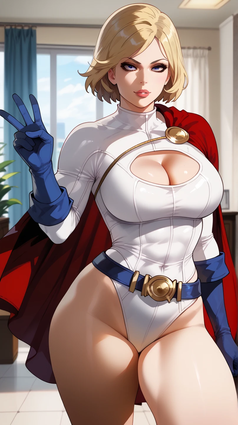(Sequence) (transformation sequence) (best quality,4k resolution,ultra-realistic,very detailed),sexy beautiful woman, amouranth as Power Girl