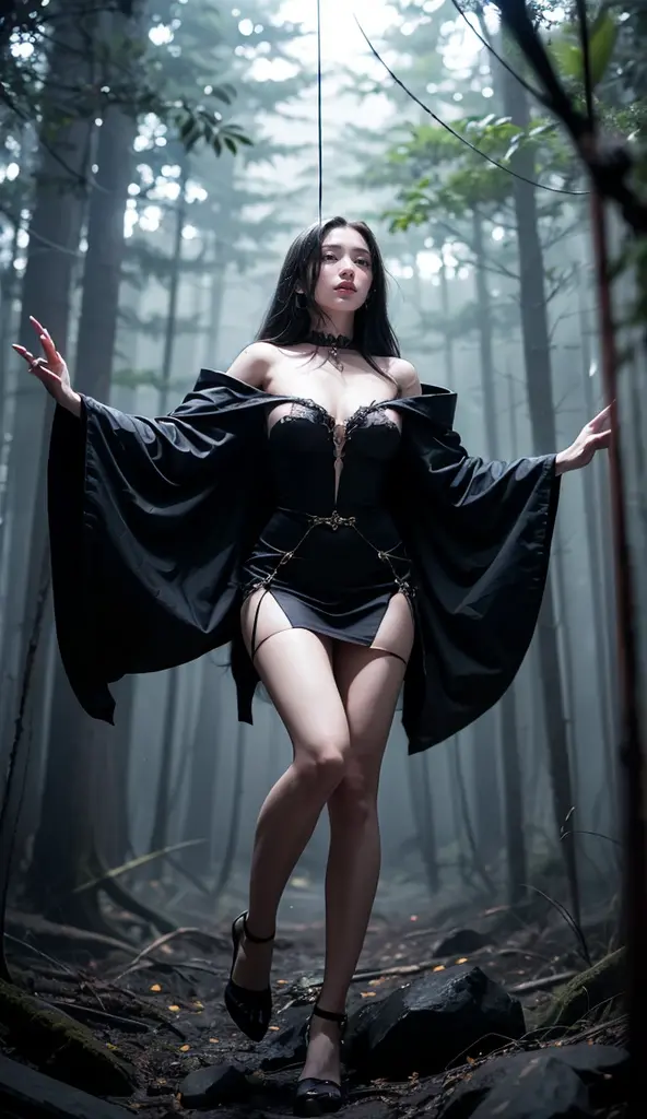 (1girl:1.3), Solo, Body Parts, Pale Skin, Official Art, Unified 8k Wallpaper, Ultra Detailed, Beauty and Aesthetics, Beauty, Masterpiece, Best Quality, Fantastic Atmosphere, Calm Color Palette, Peaceful Mood, Soft Shadows, Ragged Skirt, Panties, Witch Priestess, Glamour Spell, Talisman, Witch Duty,