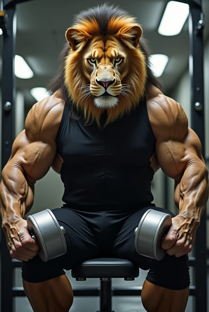 Muscular lion