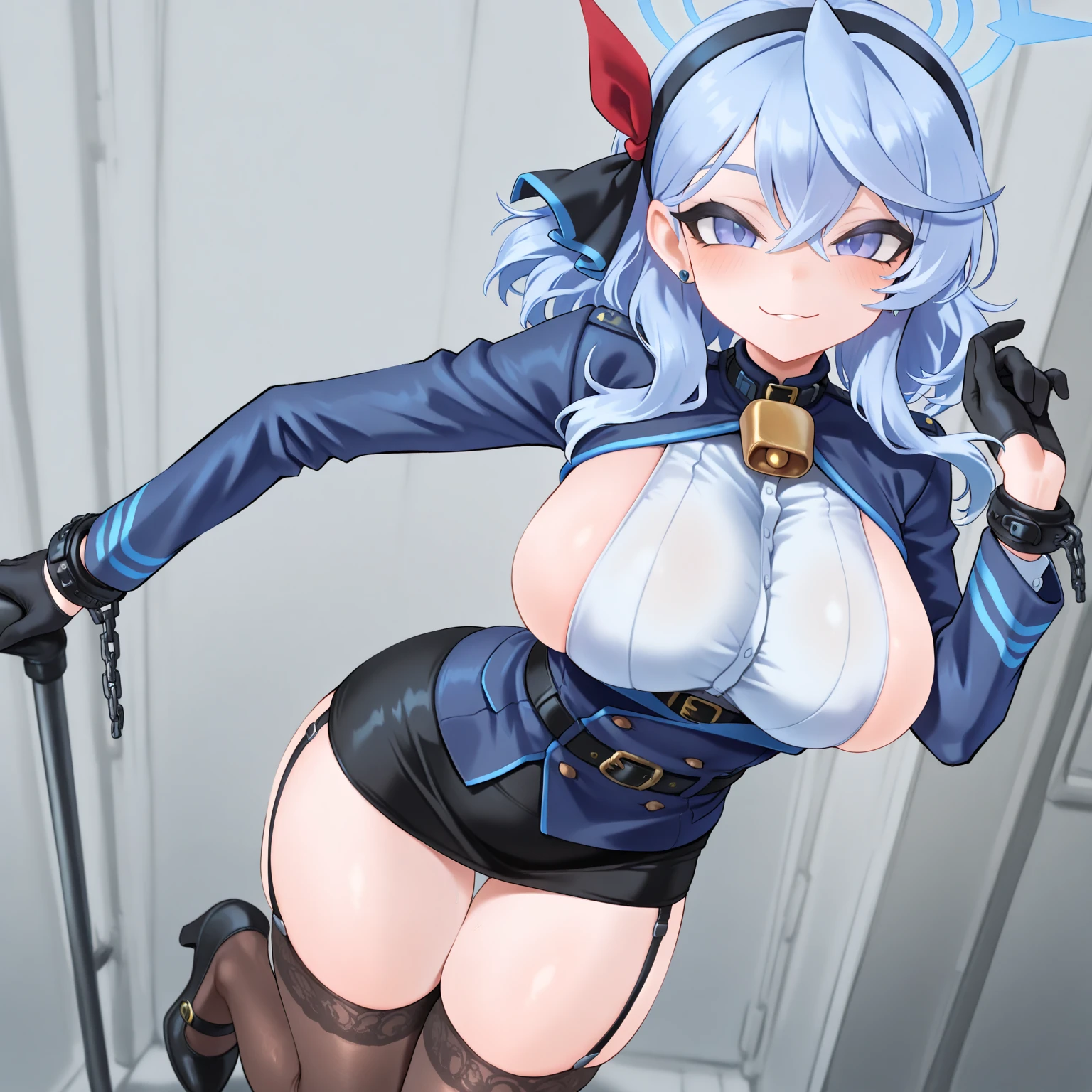masterpiece,best quality,1girl, furina \(genshin impact\), genshin impact, cowlick, office background,, streaked hair, solo, long hair, light blue hair, white background, smile, white hair, ahoge, long sleeves, hair between eyes, (((skirt suit))), (((three-piece suit))), (((dark blue dress shirt))), (((necktie))), (((blue blazer))), (((black lapel))), (((suit jacket))), ((white waistcoat)), double-breasted waistcoat, (((bodycon pencil skirt))), pocket square, cufflinks, tie clip , tailored suit, shiny clothes, high heels, blowjob, oral sex, deepthroat, fellatio, solo scene, saliva, running mascara, (((multiple men))), facefuck, (((gangbang))), multiple penises,