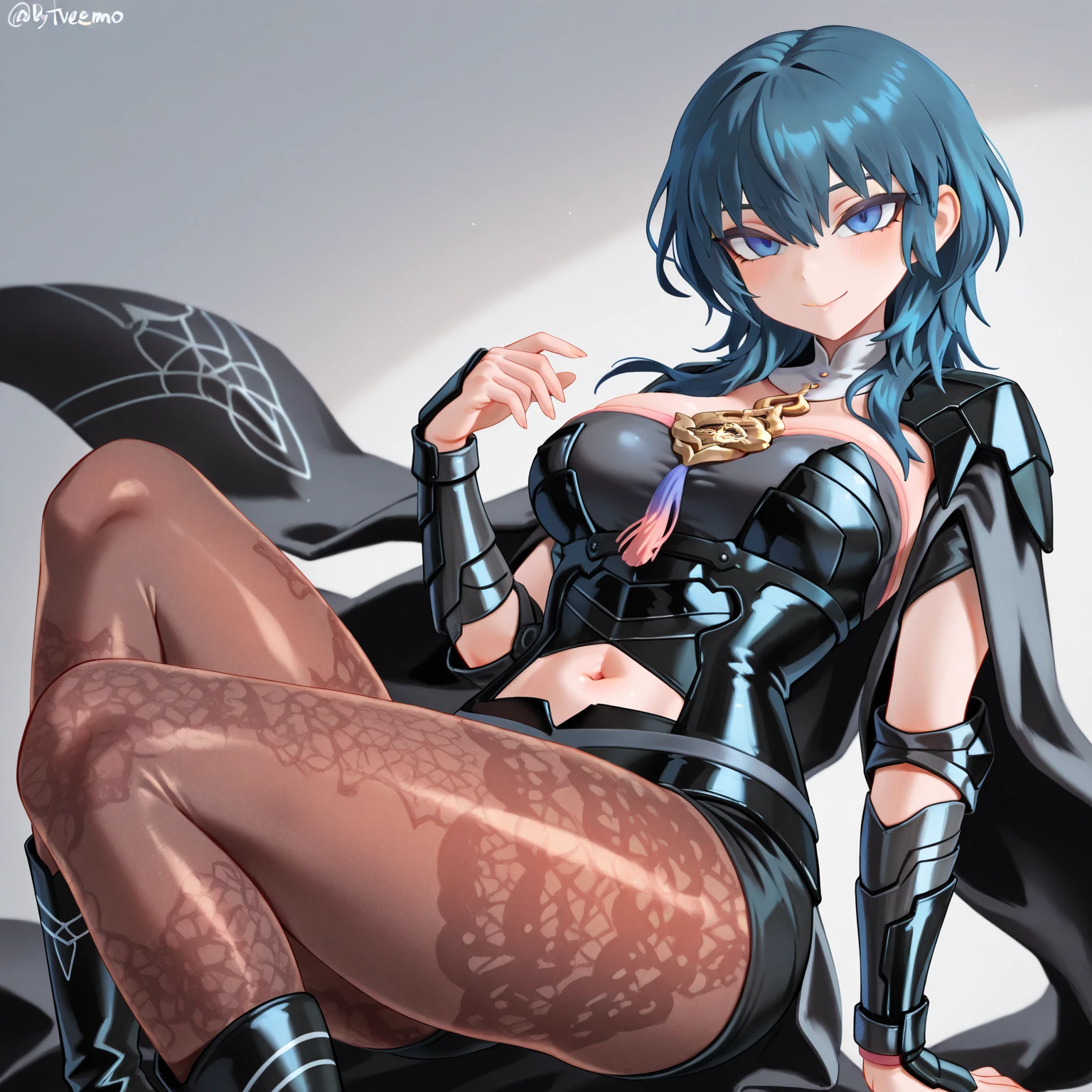 bayonetta_2_shorthair_aiwaifu, (((ratatatat74))), ((kneeling, thighs, pants)), ((tears, blush)), (((collar, chain, leash, collar, viewer holding leash))), ((photo realistic, female, colorful, realism, vibrant, colors, art style)), blue eyes, earrings, portrait, facing camera, facing viewer, ((best quality, masterpiece)), (((clothed))), (((arms behind back, arms at sides)), ((die-cut sticker))), ((white background)), (solid outline),1girl, black hair,