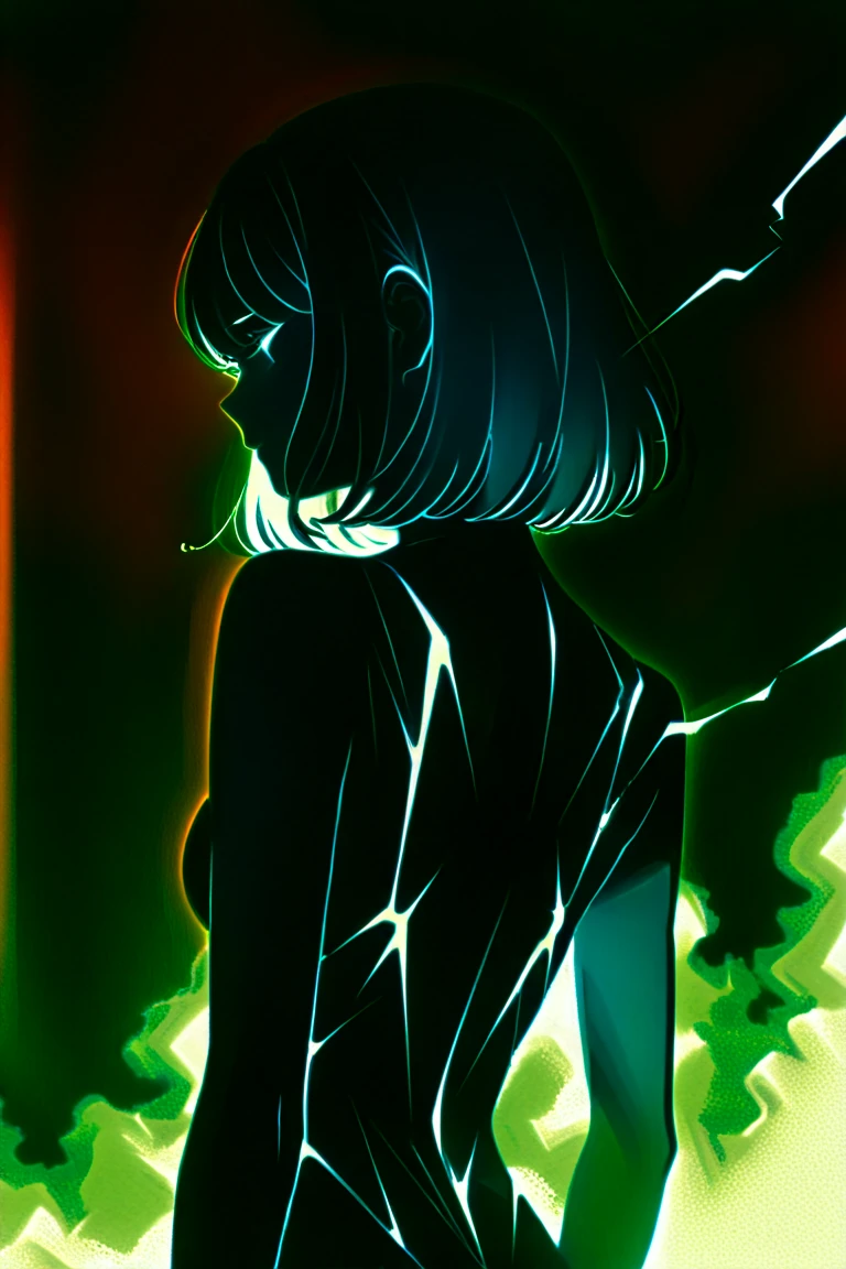 Green hologram woman --auto --s2