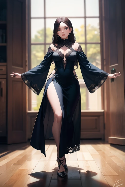 ((Get the bello out of the mouth))hyper hd, masterpiece, Accurate,big breasts, rough skin, Super detailed, advanced details, high quality, 最high quality, High resolution, 16k，works of masters，best image quality，higher quality，high details，超High resolution，8K resolution，exquisite features，That&#39;s a perfect face，glowing skin，((3 year old girl))，the only person，((adorable))，he opens his eyes wide，Watery eye，smile，short and fine hair，brunette colored hair，T-shirt，Are standing，in the room
