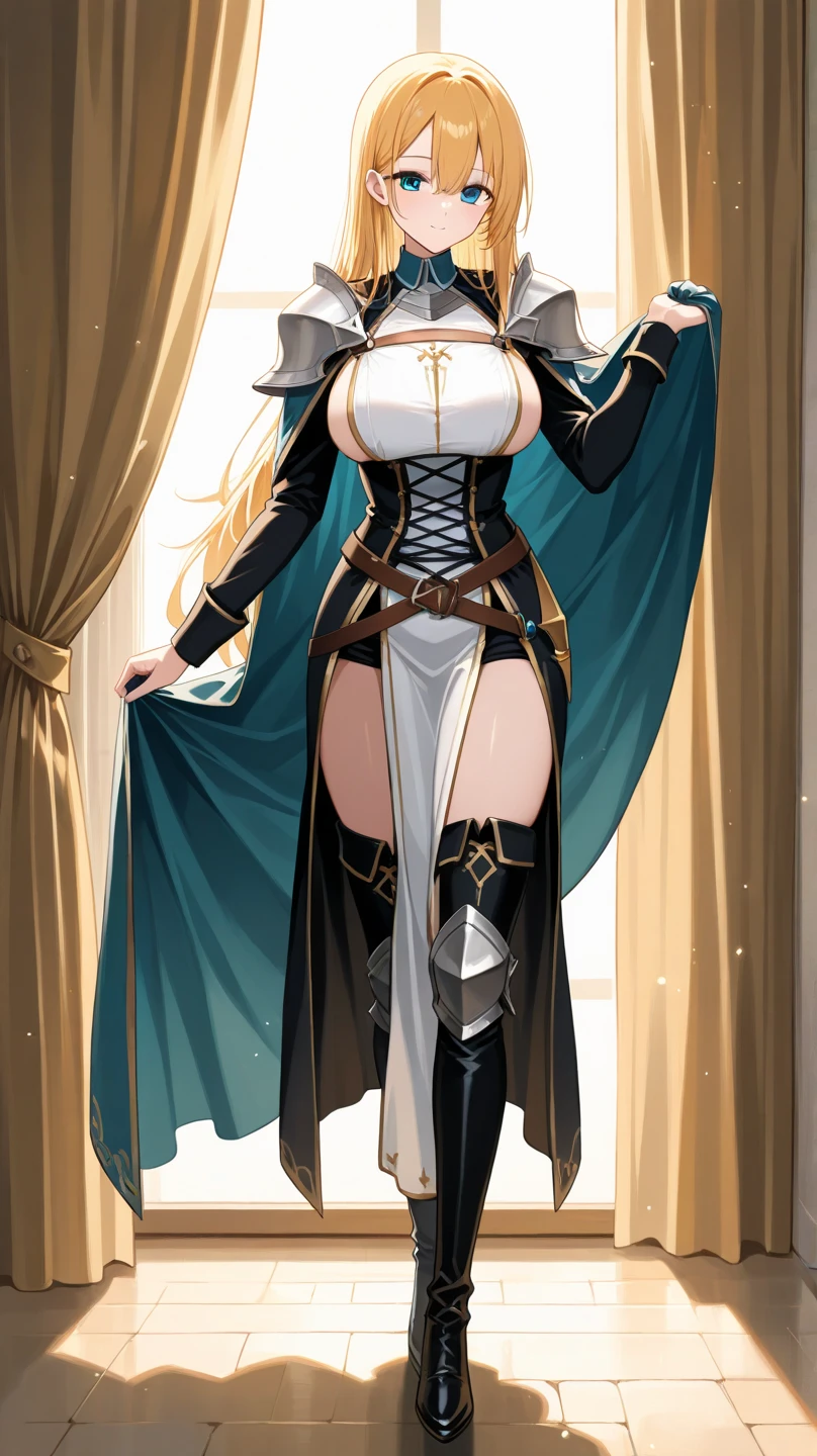 ((Above the shoulder，facial closeups))， Bigboobs，angle of view,  foreshortening, foreshortening, 8K, super detailing，All women have big breasts，cellshading， 8K, super detailing, 1080p, Women's HD，femele, 16k, A high resolution, Best quality, high high quality, Anatomically correct, tmasterpiece, super tall，unreal-engine， Standing Picture,battle armor，ssee-through，Lace skirt，Long blonde hair，Red-eyed，Sexy big breasts，Transparent tulle clothes