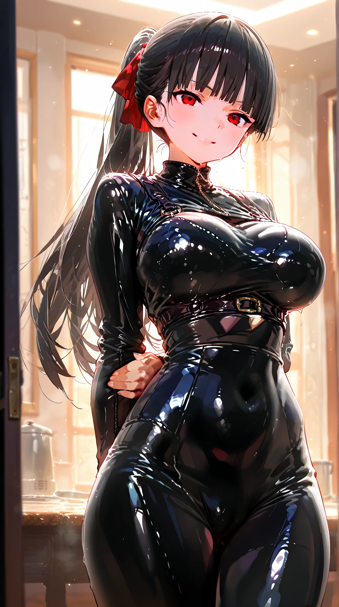 tifa lockhart Glossy black bodysuit Huge breasts Blowing out a lot of breast milk A large amount of squirting is blowing Huge penis A large amount of semen is released
