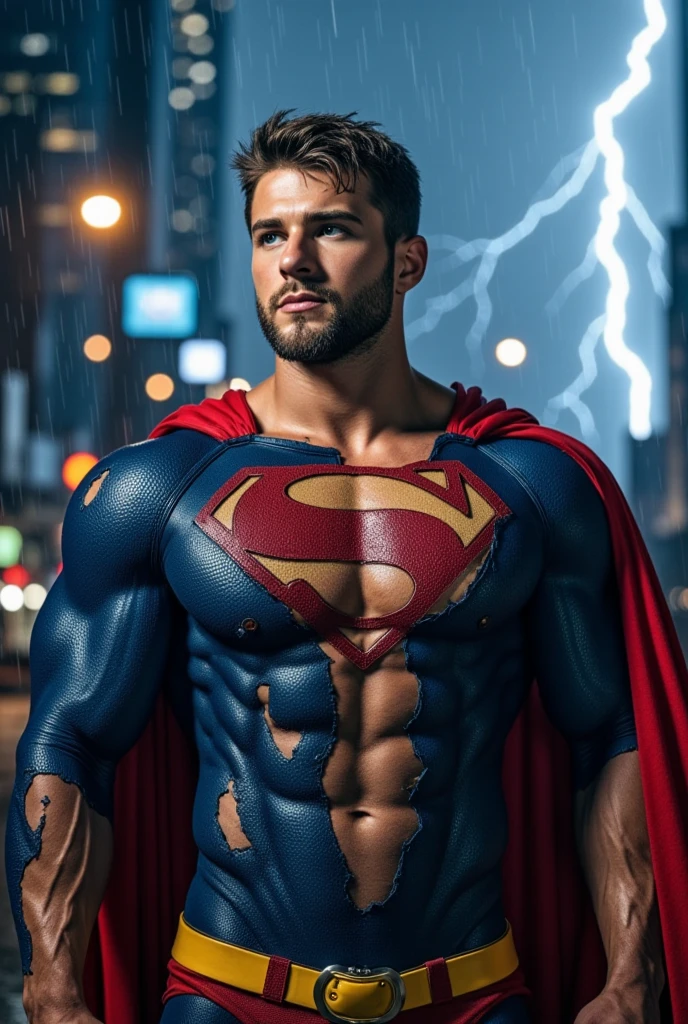 Photo-realistic, ((best quality)), ((masterpiece)), (detailed), masculine portrait of young Zeus, Zeus god, god of thunder, Jupiter, godly, , bending electricity, displaying the ability to manipulate lightning, creating massive lightning, 18-year-old male models, handsome, tall, cute looking, evil look, dark look, powerful, young male, handsome model, clean shave, blue eyes, white skin, pale white skin, pale skin, (short wavy messy brown hair:1.2), messy wavy hair, super strong, muscular, fit, massive muscles, six pack, shirtless, bare-chested, muscle, ripped, strong body, fit body, pant-less, f(ully naked:1.5), nude, sully nude, no clothes, NSFW, 1 perfect penis, 1 amazing penis, 1 nice penis, 1 beautiful penis, 1 amazing penis, 1 good penis, 1 male penis, perfect scrotum, amazing scrotum, nice scrotum, great scrotum, male scrotum, male genitalia, male structure, dark storm, lighting storm, lightning clouds, dark night, mist and fog, heavy fog, murkiness. cloudiness. brume. background,nowhere, far off, distant, far away, secluded, remote, isolated, (Dark background:1.6), 8k, high detailed, ultra-detailed, Stylish Pose, real skin texture, dark cinematic lighting
