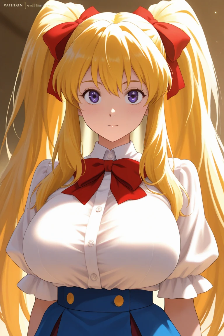 (night:1.7), Japan, Tokyo, City view, in front of the window, standing at attention,(upper_body:1.3), ribbon tie,red ,red dress,length_sleeve,black pantyhose, blonde hair,very length hair, Drillヘア,twin_Drill,green_eye, 1 girl,manga,20 years,mature woman,beautiful Finger,beautiful length legs,beautiful body,beautiful Nose,beautiful character design, perfect eye, perfect face, looking at the viewer, official art,Highly detailed CG Unity 8K wallpaper, perfect lighting,colorful, bright_front_face_lit, (masterpiece:1.0),(Highest_quality:1.0), 超High resolution,4k,Super detailed, photo shoot, 8K, HDR, High resolution, disorganized:1.2, kodak portrait 400, film grain, blurred background, Bokeh:1.2, Lens flare, (lively_color:1.2) (beautiful,big_chest:1.4), (beautiful_face:1.5),(narrow_waist),
