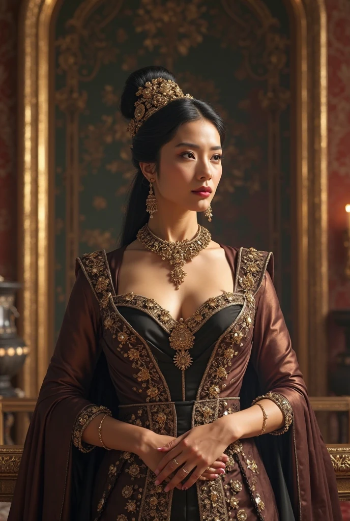 ((Masterpiece, best quality,edgQuality)), seductive smile,watching the viewer,standing,posing for a picture,
edgJG fashion, a woman in a long dress walking down a set of stairs ,wearing edgJG_style clothing
<lora:edgGalliano:1>