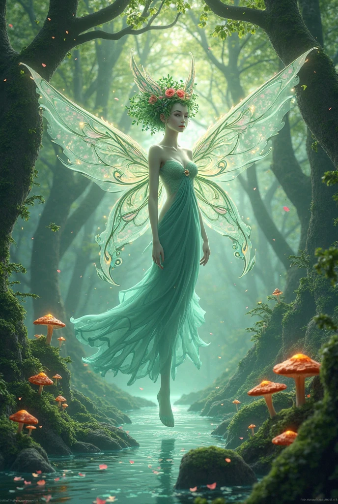 A scene of forest fairy tales, where ancient trees tell stories with the help of twisted bark and whispering leaves, combining nature with folklore.(((Fascinating patterns and incredibly beautiful plots))) (((Fairy tales)) fascinate the viewer (((with the magic of art))). Complicated details. High quality.The exquisite detailing of this masterpiece. High detail.A clean background.Perfect proportions.It's surreal.It's a delicate job.Beautifully drawn.(((Magical surrealism)))Ultra-precise art.High contrast, saturated, magically fantastic tones, a symmetrical centered composition surrounded by an aura of the unknown, pulsating with magic, the embodiment of unearthly beauty.(((glamorous surrealism))) prompt from ai artist Eleonora Rimer
